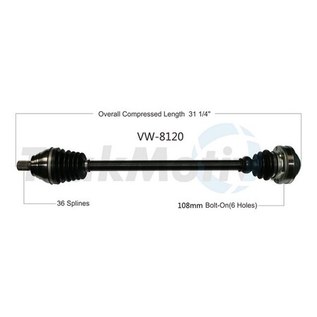 Surtrack Axle Cv Axle Shaft, Vw-8120 VW-8120